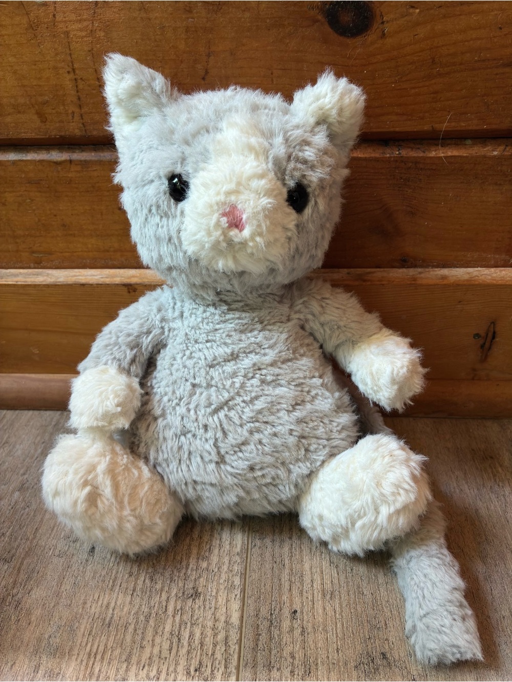 Jellycat retired grey mittens kitten stuffed animal